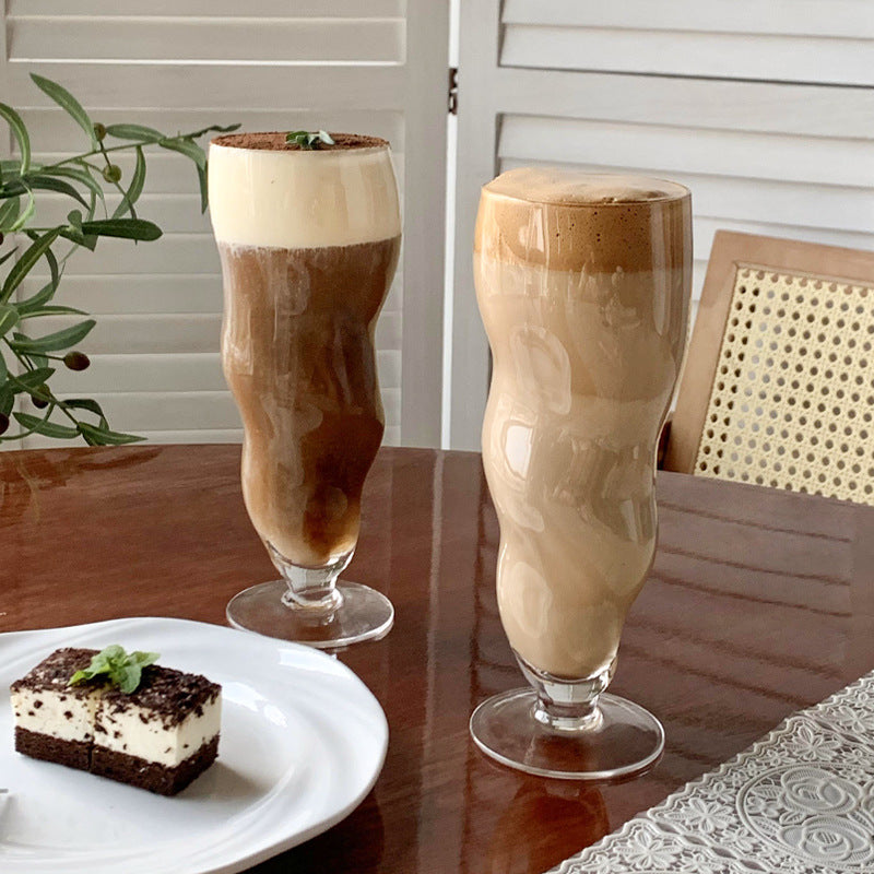 Pangpang Coffee Cup Shaped Glass Cold Drink Juice