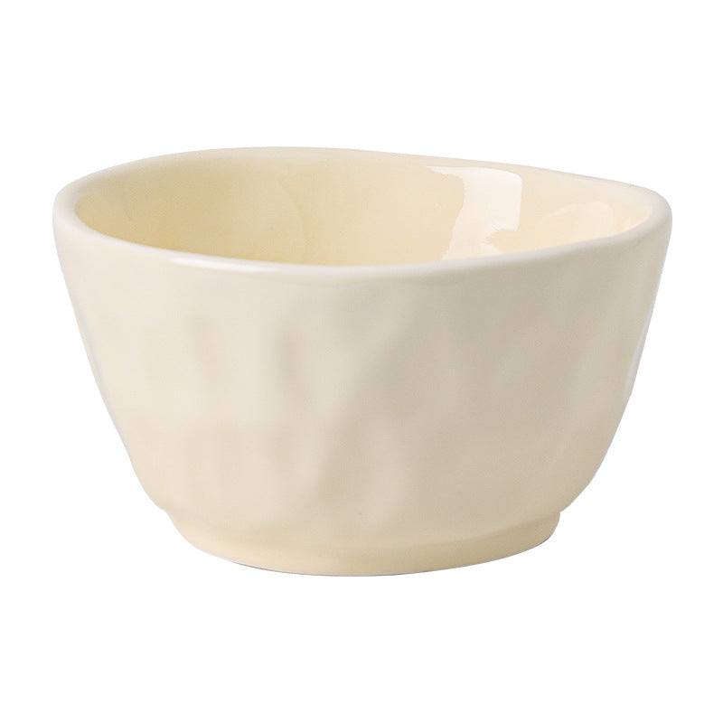 Ceramic Bowl Suit Household Minimalist Cream Wind Tableware Set Plate Cutlery
