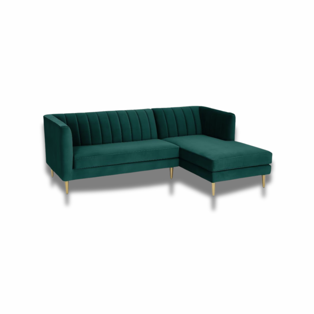 FlexLounge L-shape velvet couch
