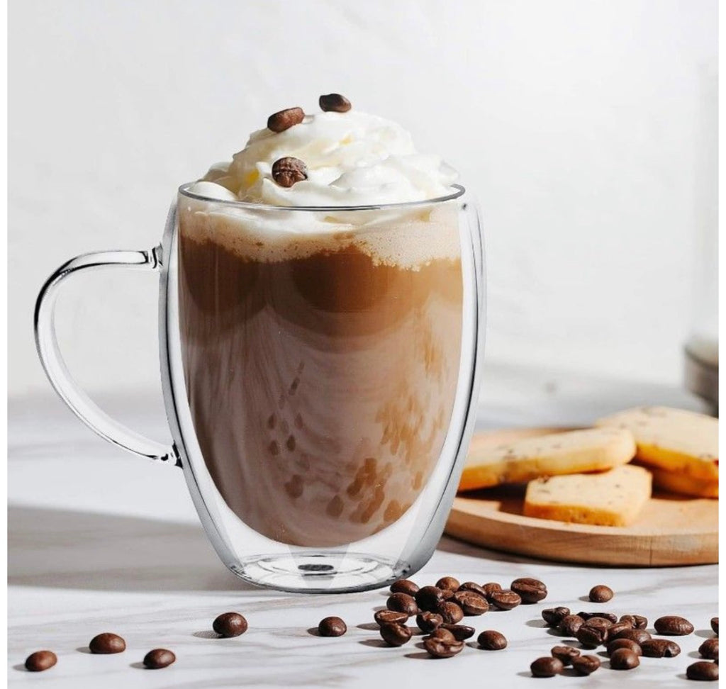 Double-Walled Borosilicate Glass Coffee Mugs