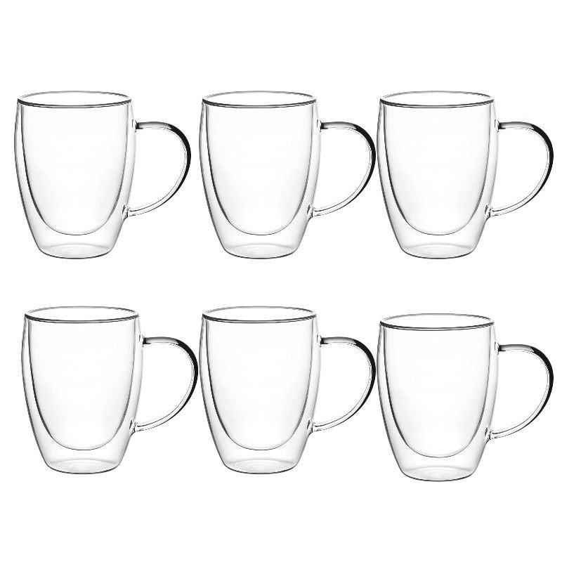 Double-Walled Borosilicate Glass Coffee Mugs