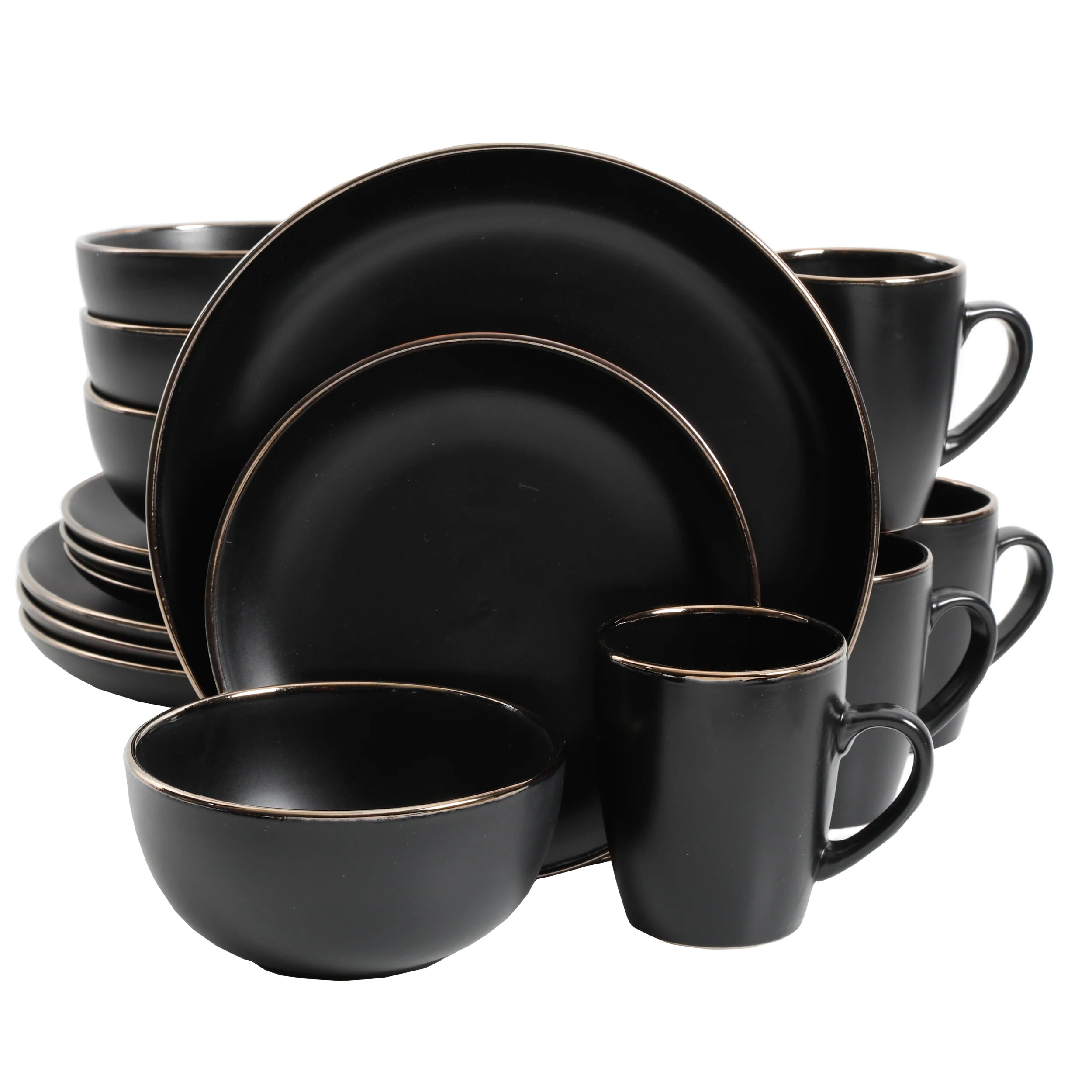 Noir Élégance Dinner Set