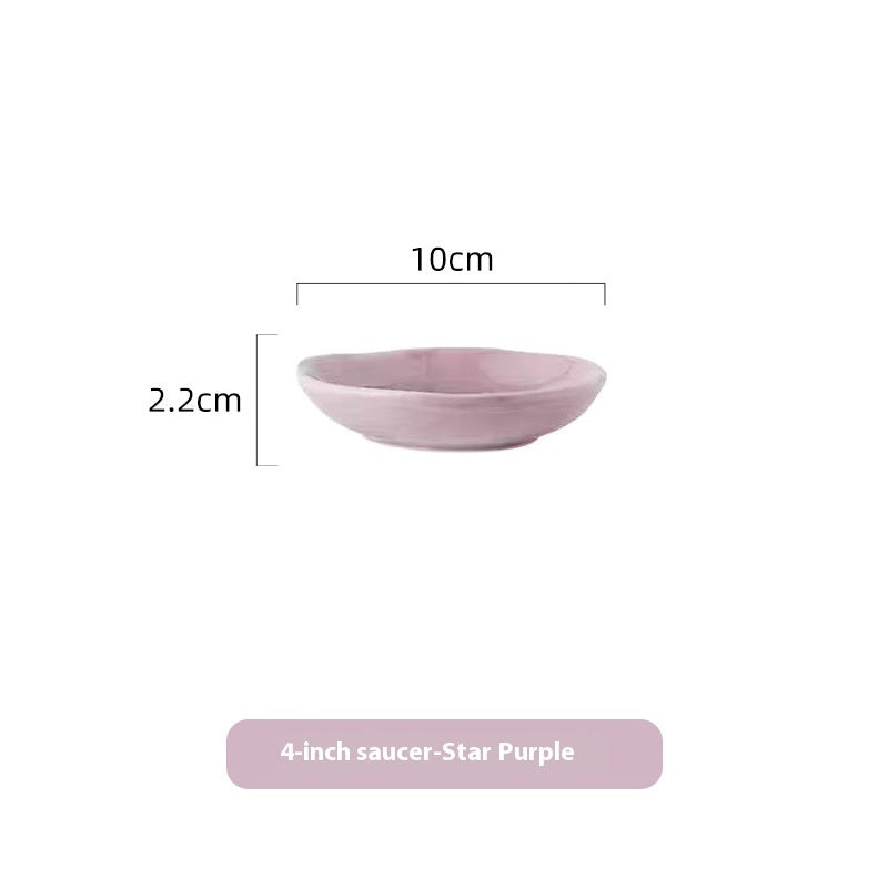 Ceramic Bowl Suit Household Minimalist Cream Wind Tableware Set Plate Cutlery