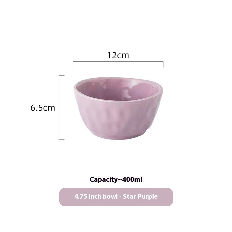 Ceramic Bowl Suit Household Minimalist Cream Wind Tableware Set Plate Cutlery