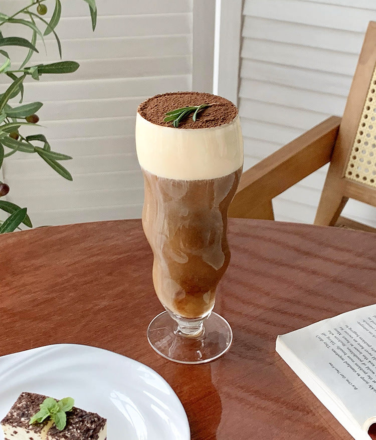 Pangpang Coffee Cup Shaped Glass Cold Drink Juice